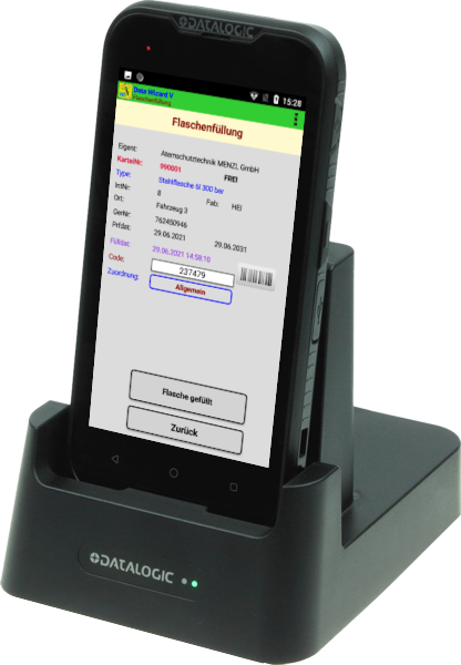 Data Wizard V in Ladestation
